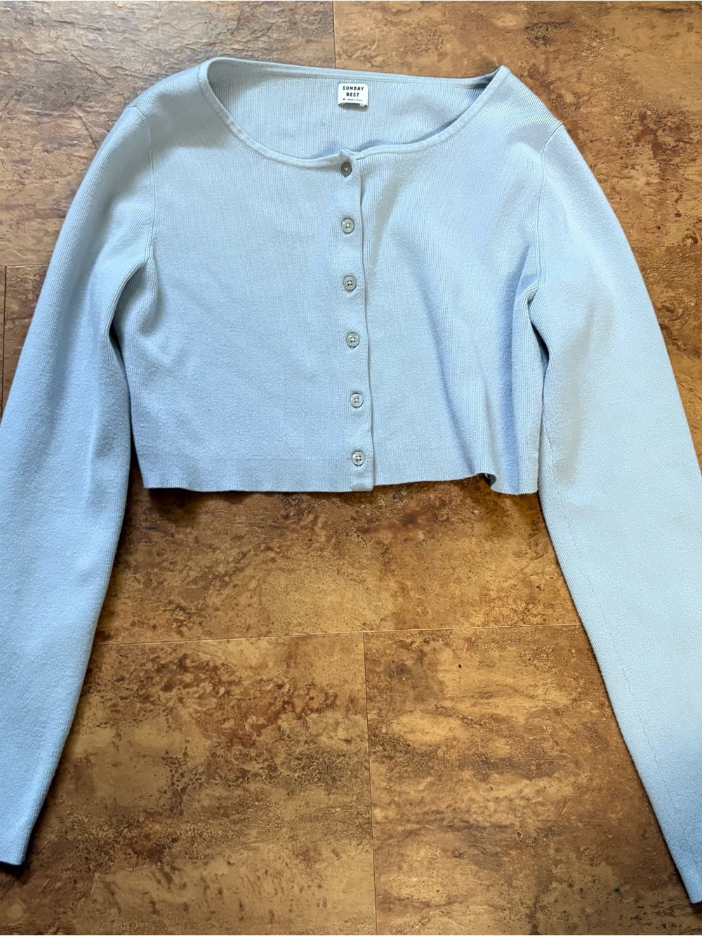 Sunday Best Soft Pale Blue Button Cardigan
